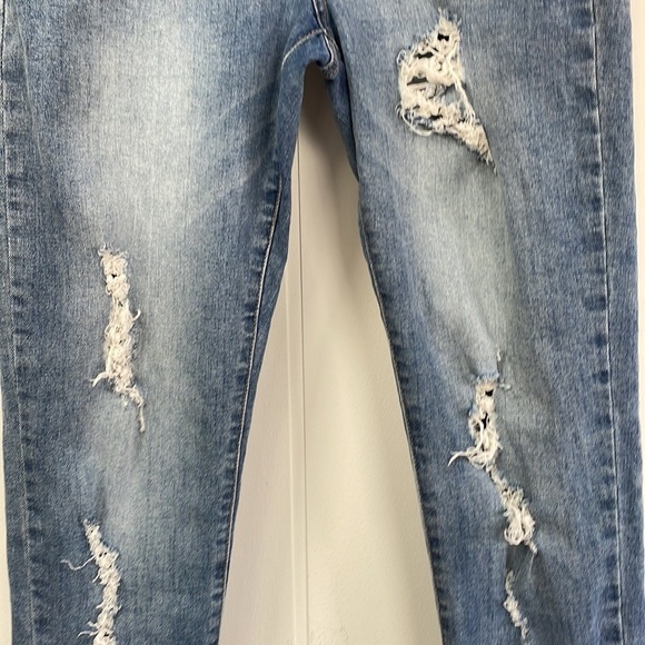 Altar'd  State Distressed Ripped Skinny Jeans Women's Size 27 Light Wash Stretch - Picture 11 of 17
